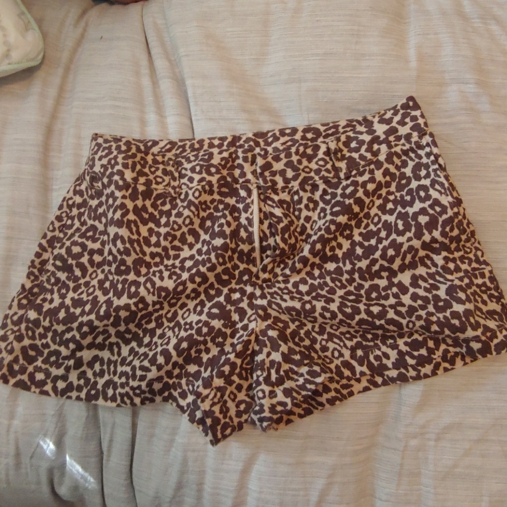 Cheetah print dress shorts